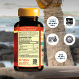 BioAstin Hawaii BioAstaxanthine : emballage sans OGM et sans gluten.