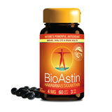 Nutrex Hawaii BioAstin, bouteille 4 mg, gélules pour un antioxydant premium.