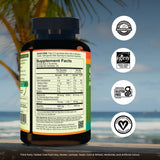 Nutrex Hawaii Bonbons spiruline vegan avec D3, énergie naturelle soutenue.