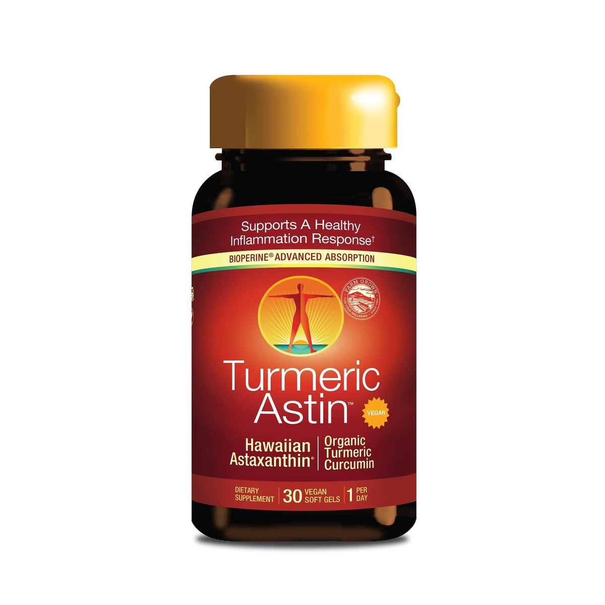 Nutrex Hawaii TurmericAstin — bouteille pratique pour la routine quotidienne.