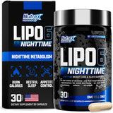 Nutrex Lipo-6 Nuit – bouteille visible, soutien potentiel du métabolisme nocturne.