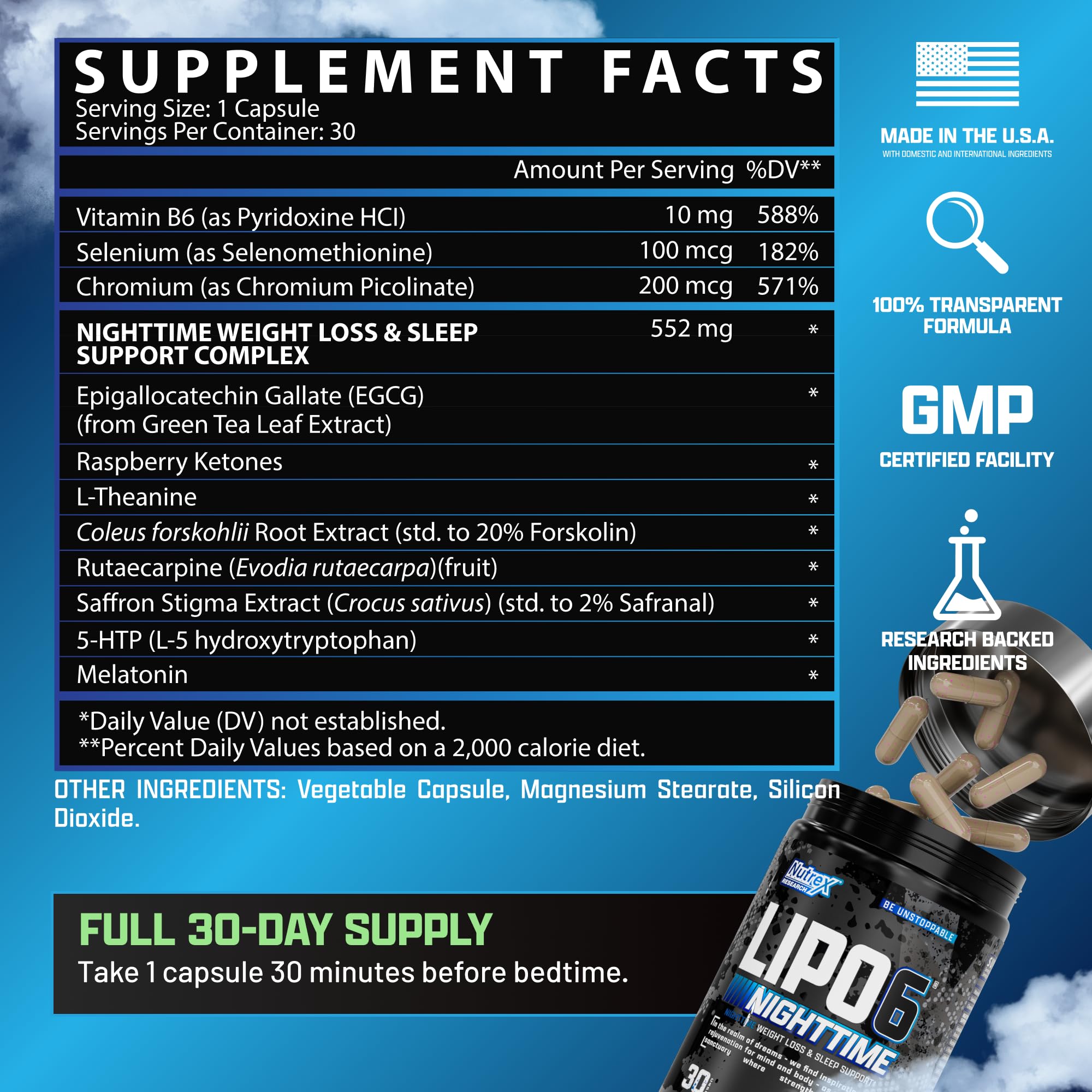 Nutrex Lipo-6 Nuit – conseils d’utilisation pour un rituel nocturne.