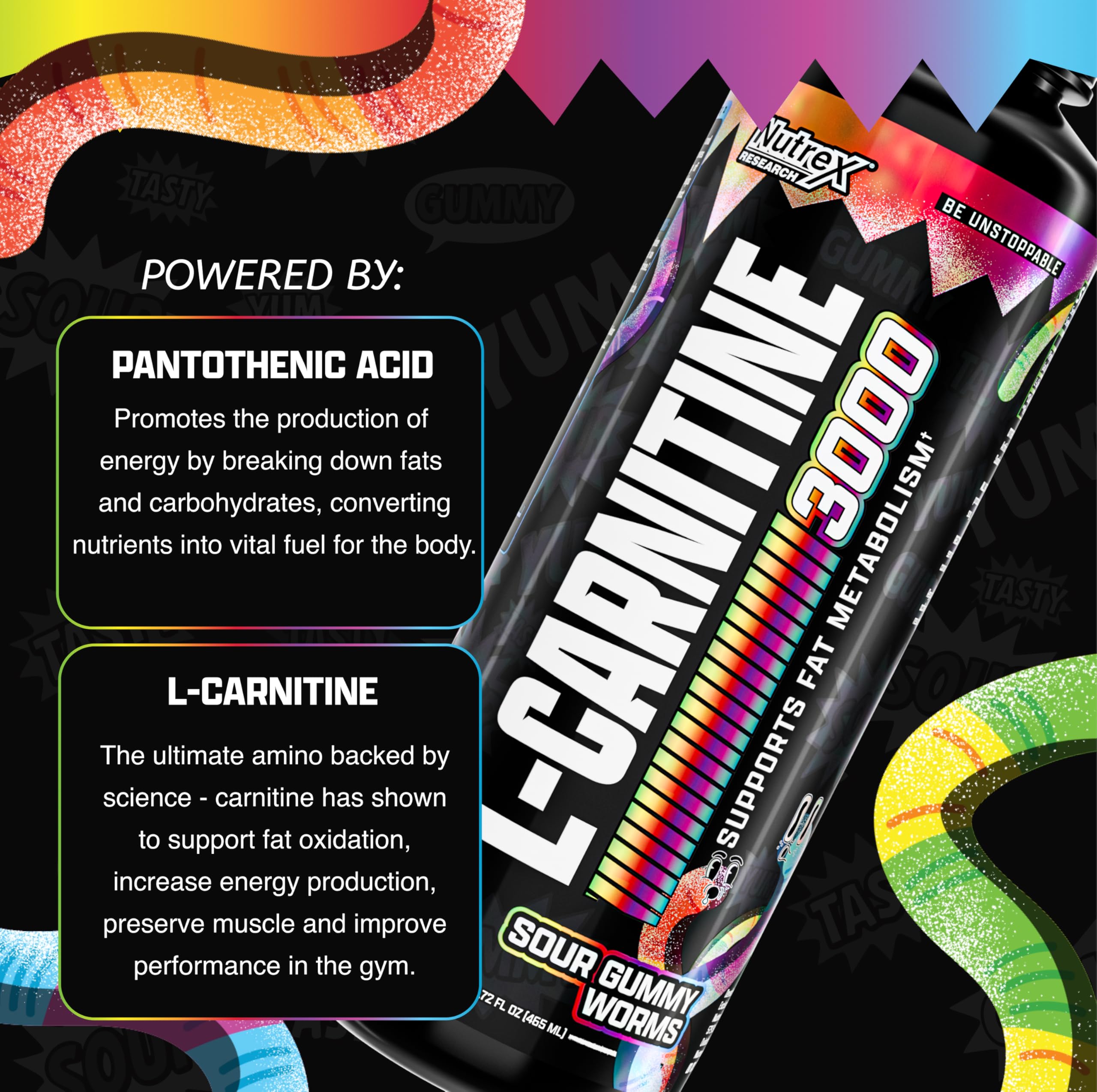 Nutrex Liquid Carnitine 3000 – doseur sur capuchon, facilité de dosage sans effort.