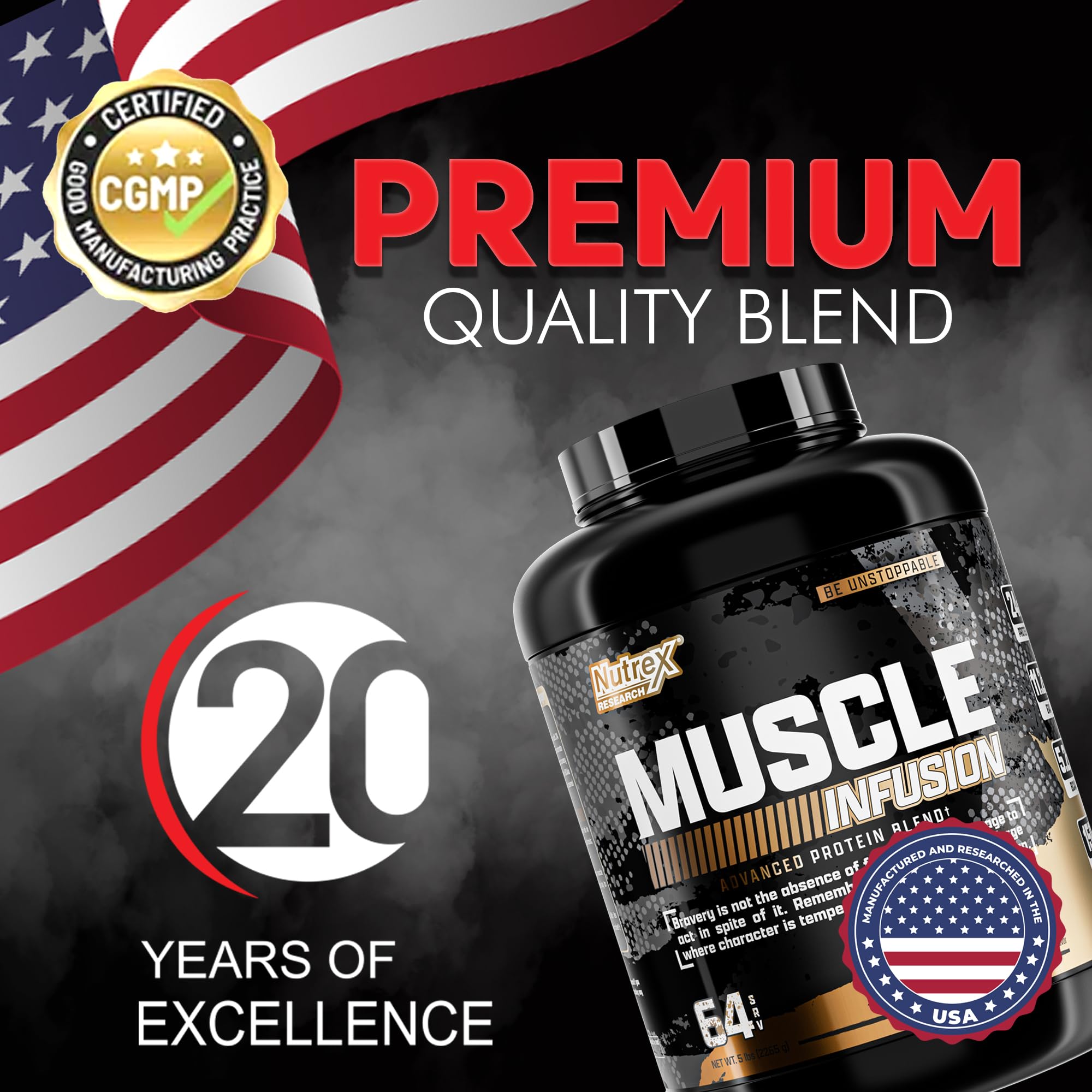 Nutrex Muscle Infusion cuillere-dose, facilité d’apport protéique régulier.