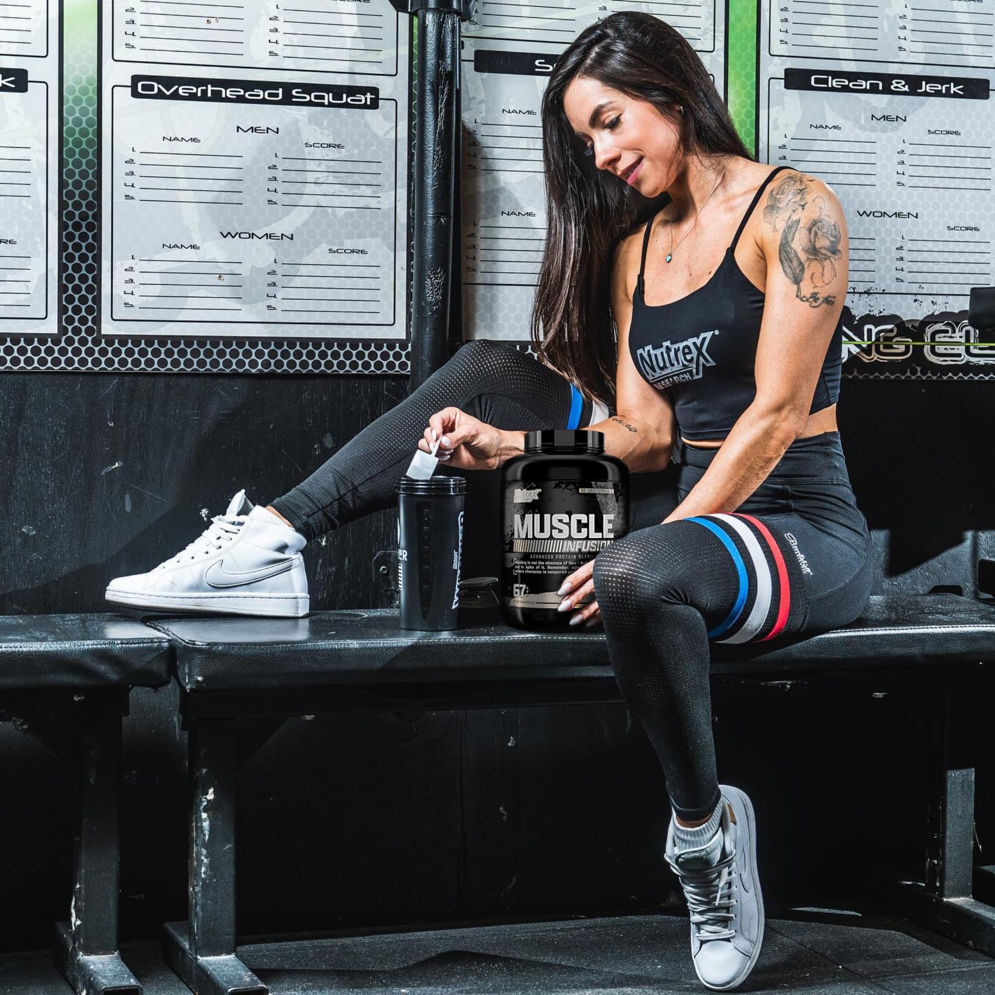 Nutrex Muscle Infusion dosette-proteine, dose précise pour un apport quotidien en protéines.
