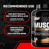 Nutrex Muscle Infusion verre-preparation, texture lisse et goût chocolat apprécié.