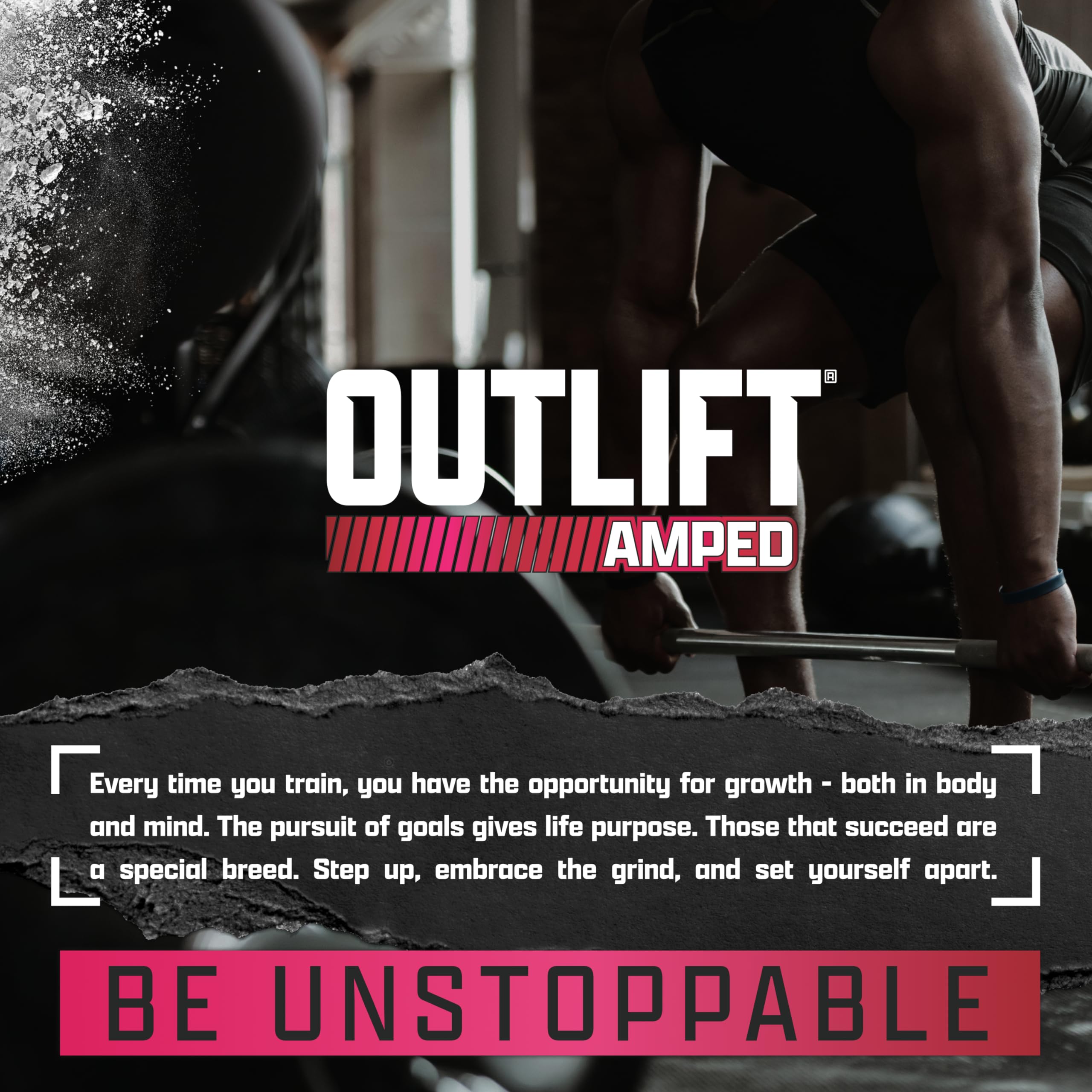 Nutrex OUTLIFT Amped – athlète utilisant le produit lors d’un entraînement.