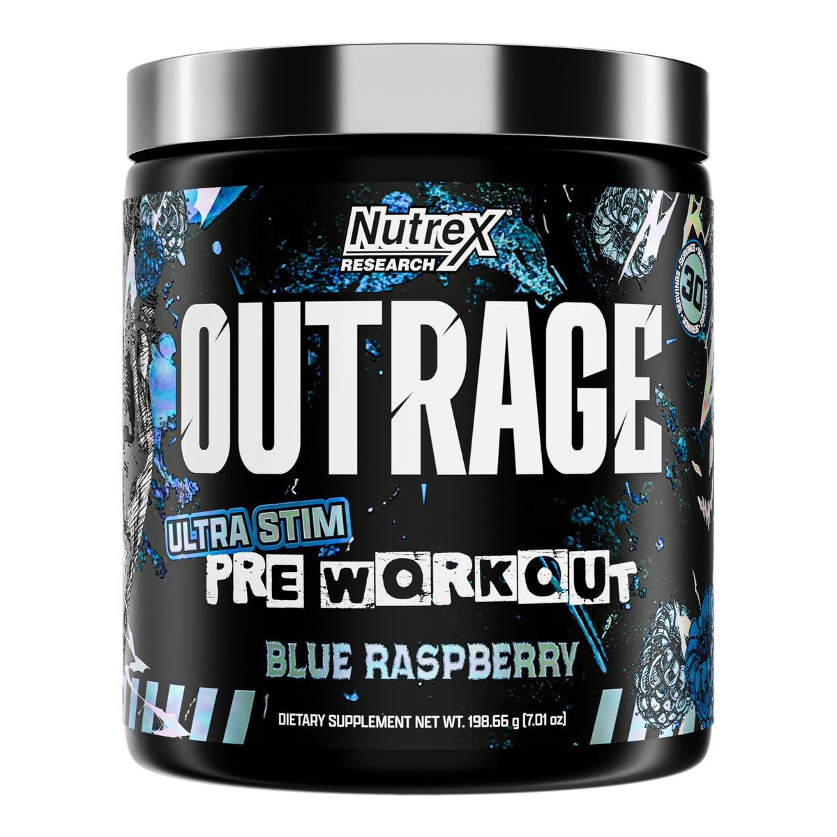 Nutrex Outrage Ultra Pre-Workout : bouteille prête pour énergie explosive et focus.