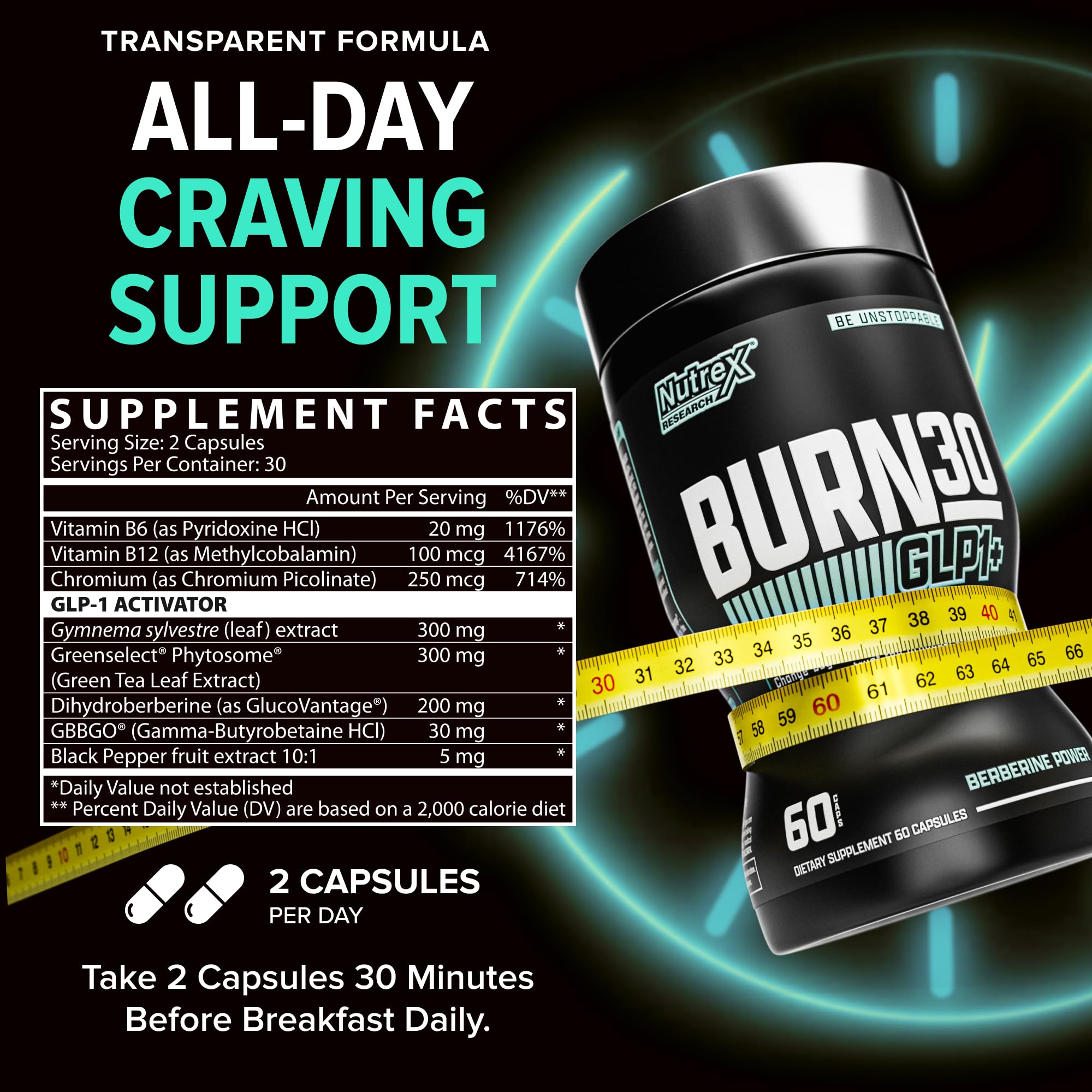 Burn30 GLP-1 – mise en scène, montre une utilisation quotidienne dans la vie active.