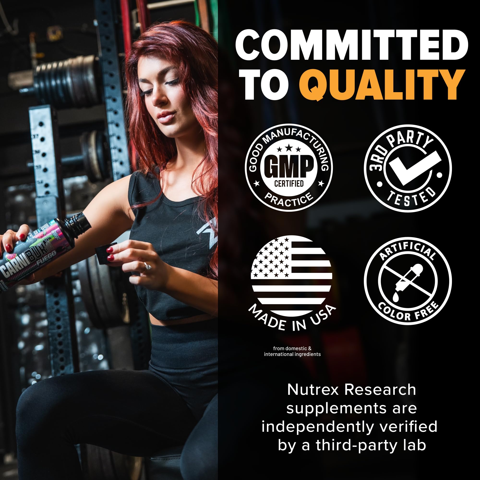 Nutrex Carniburn: flacon liquide sans calories pour usage quotidien.
