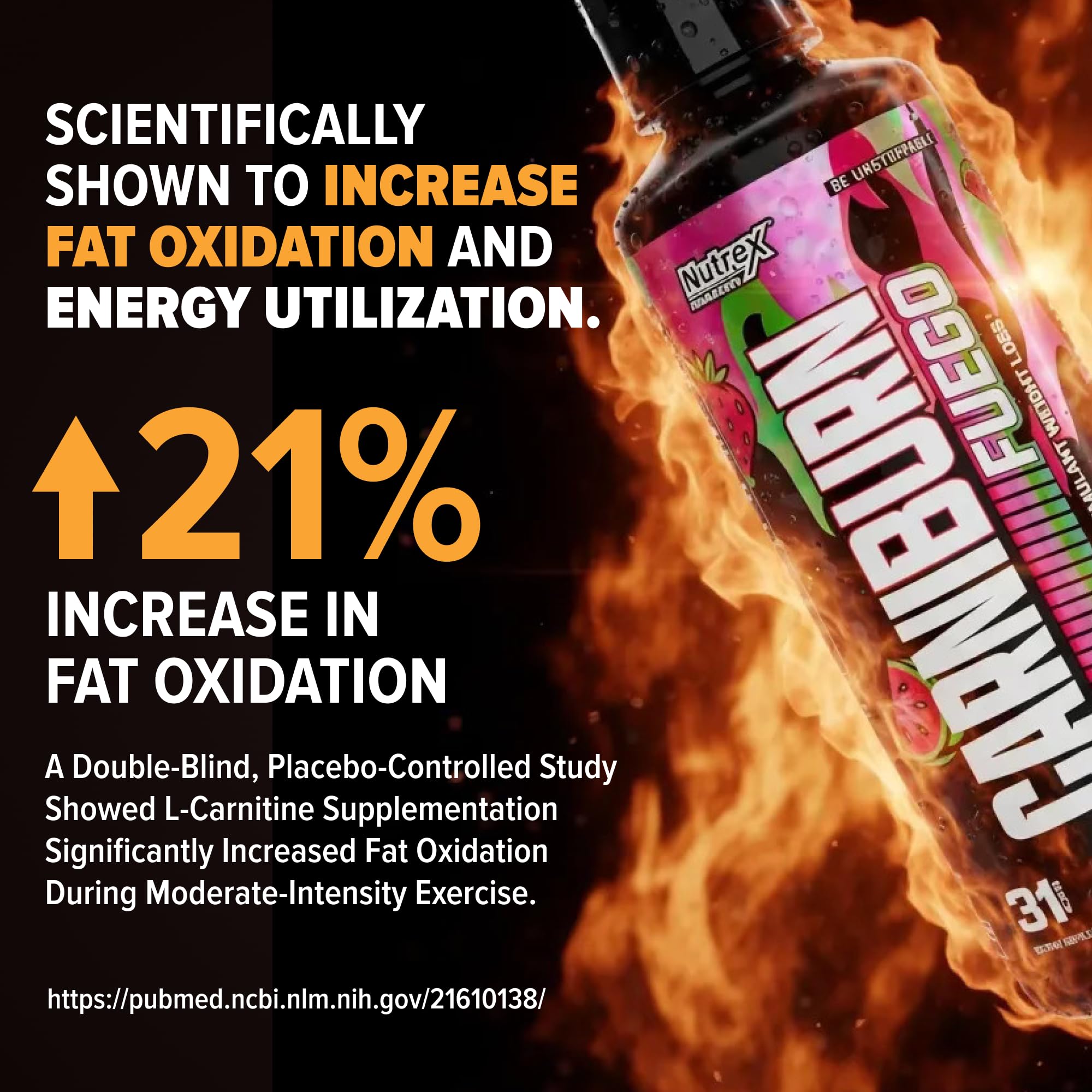 Nutrex Carniburn: gobelet prêt à être mélangé avant l’entraînement.