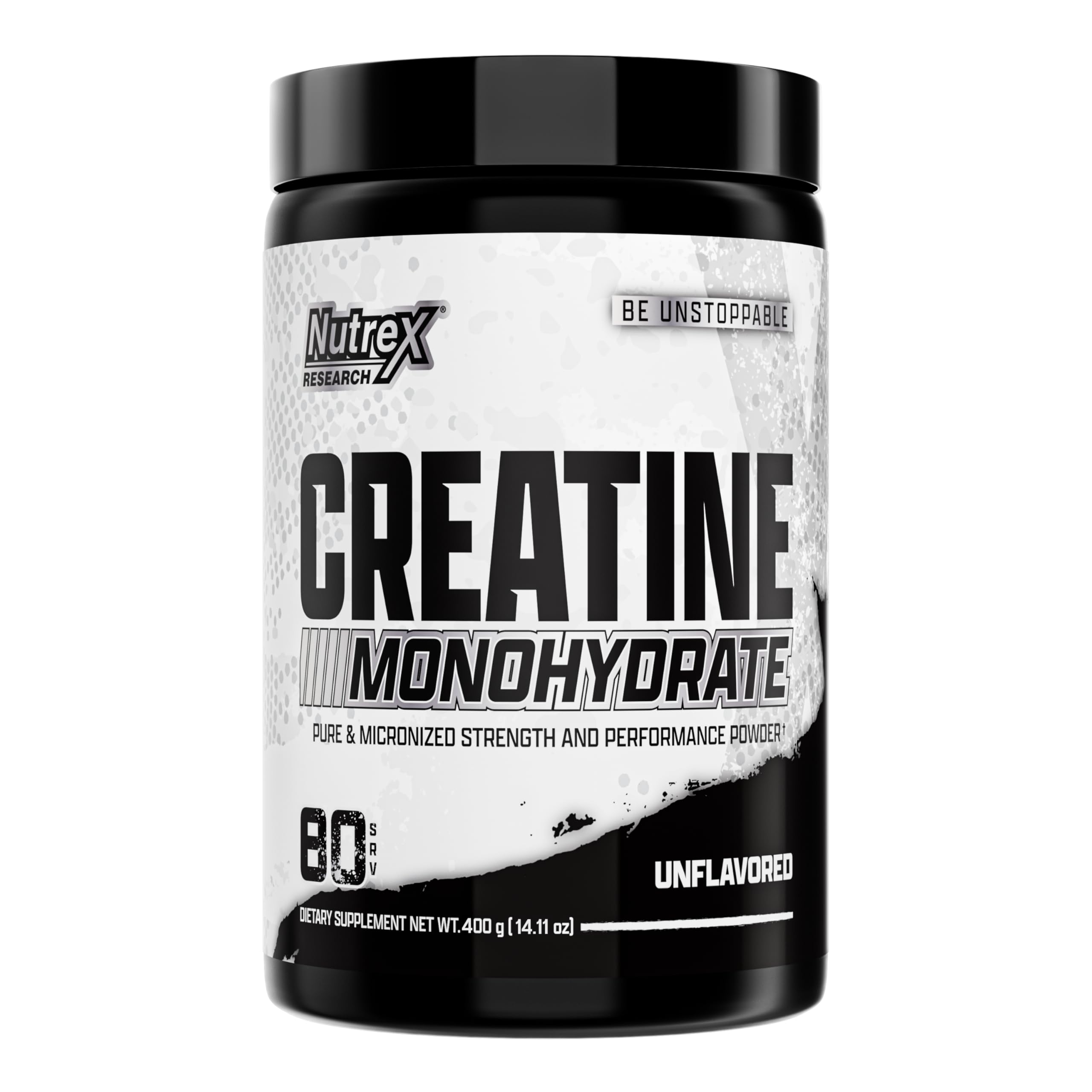 Nutrex Research Créatine Monohydrate en poudre non aromatisée, micronisée, meilleure absorption.