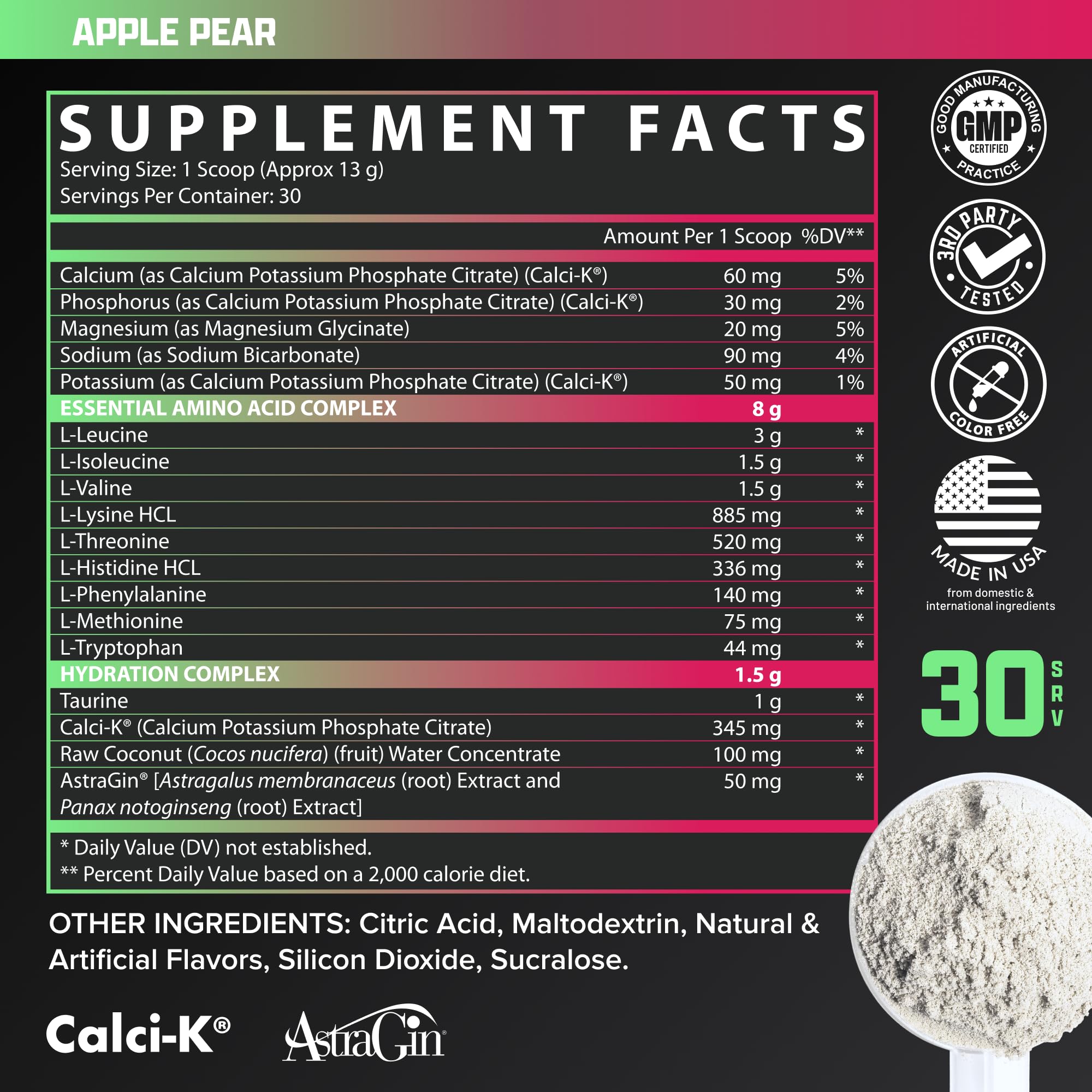 Nutrex Research EAA Hydration, athlète utilisant la boisson Apple Pear pendant l'entraînement.