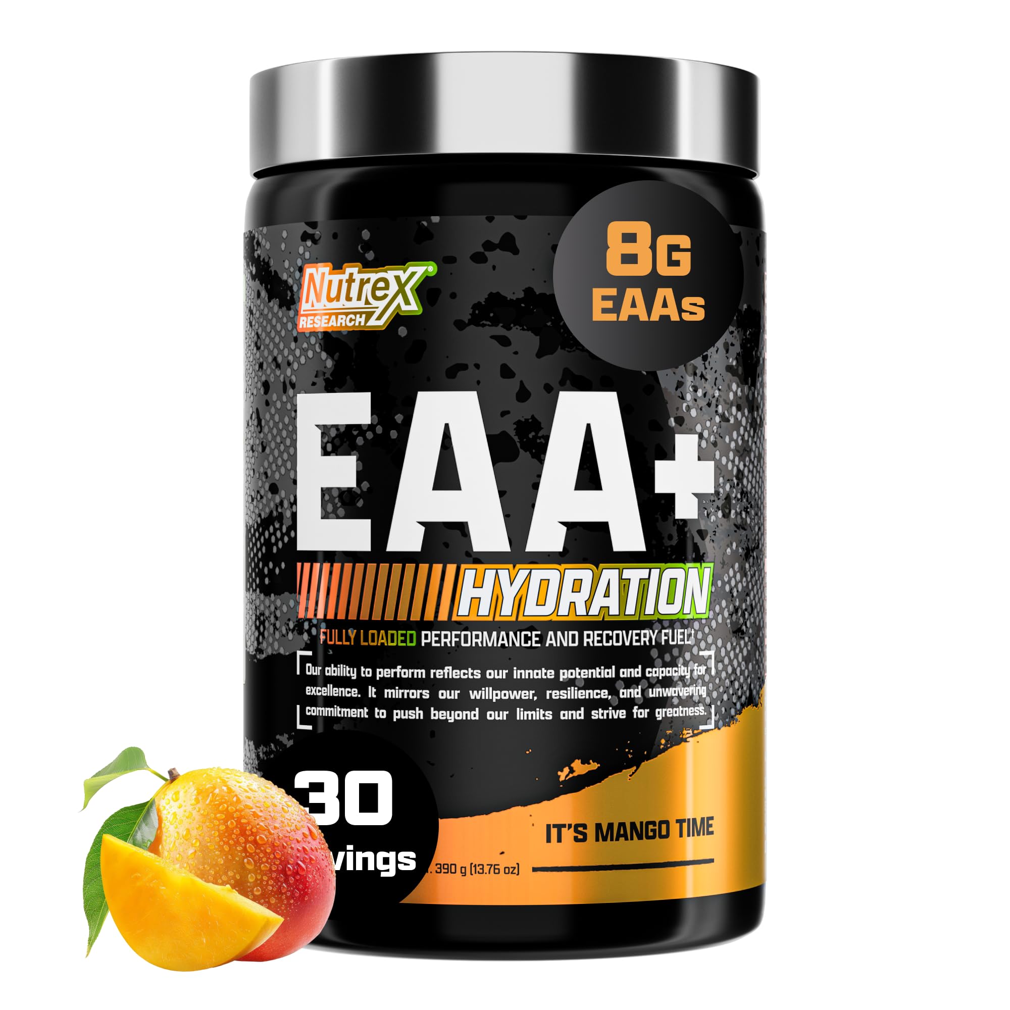 Nutrex Research EAA Hydration Mango, bouteille prête pour l entraînement et la récupération