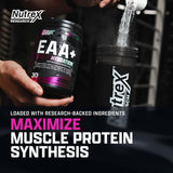 Nutrex Research EAA Hydration: poudre fraises-watermelon prête à être mélangée.