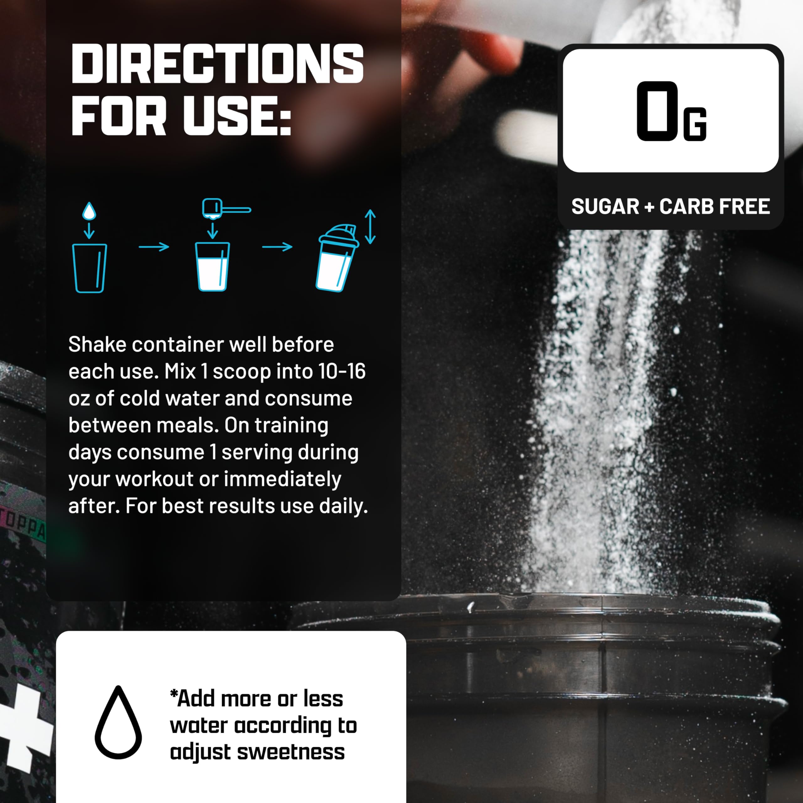 Nutrex Research EAA Hydration - Verre de préparation pour mélanger facilement les acides aminés.