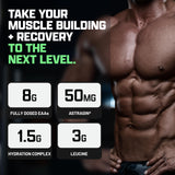 Nutrex Research EAA Hydration, versement facile de la poudre dans l'eau.