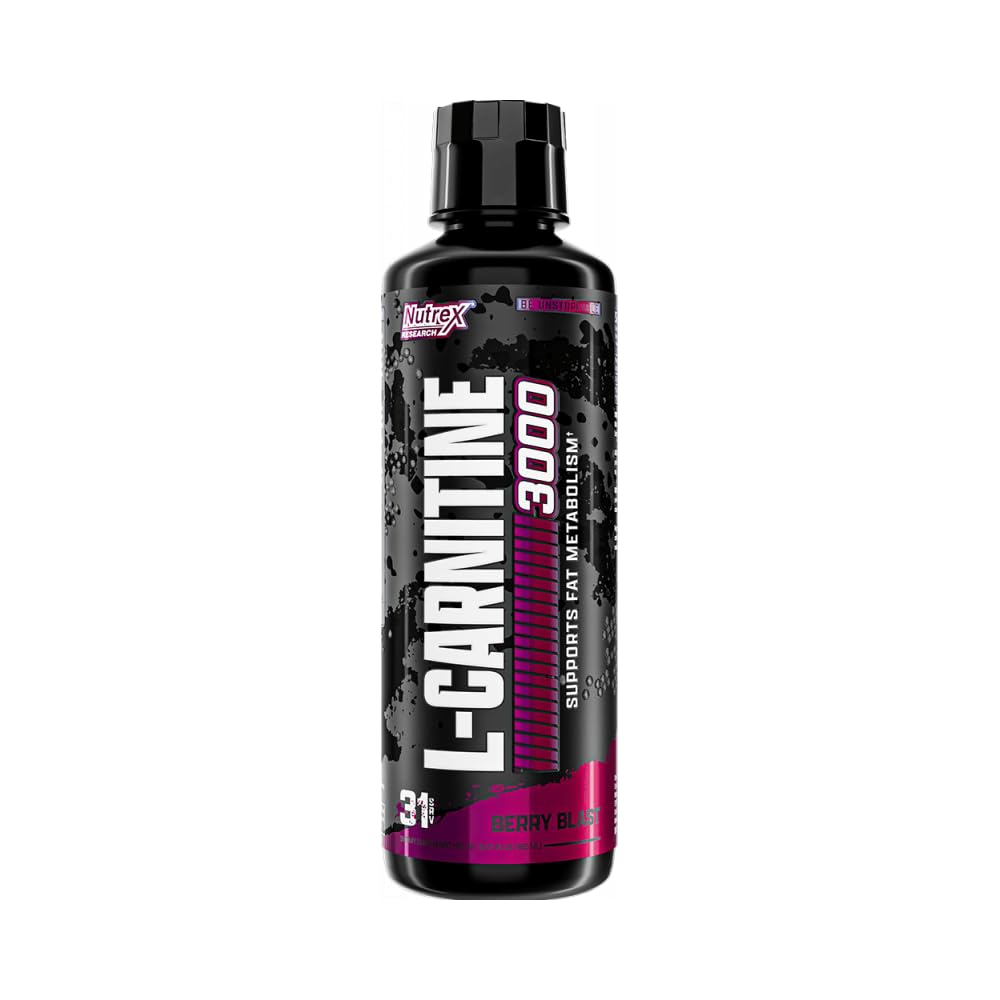 Nutrex Research L-Carnitine 3000 – doseur framboise, dosage pratique pour la journée