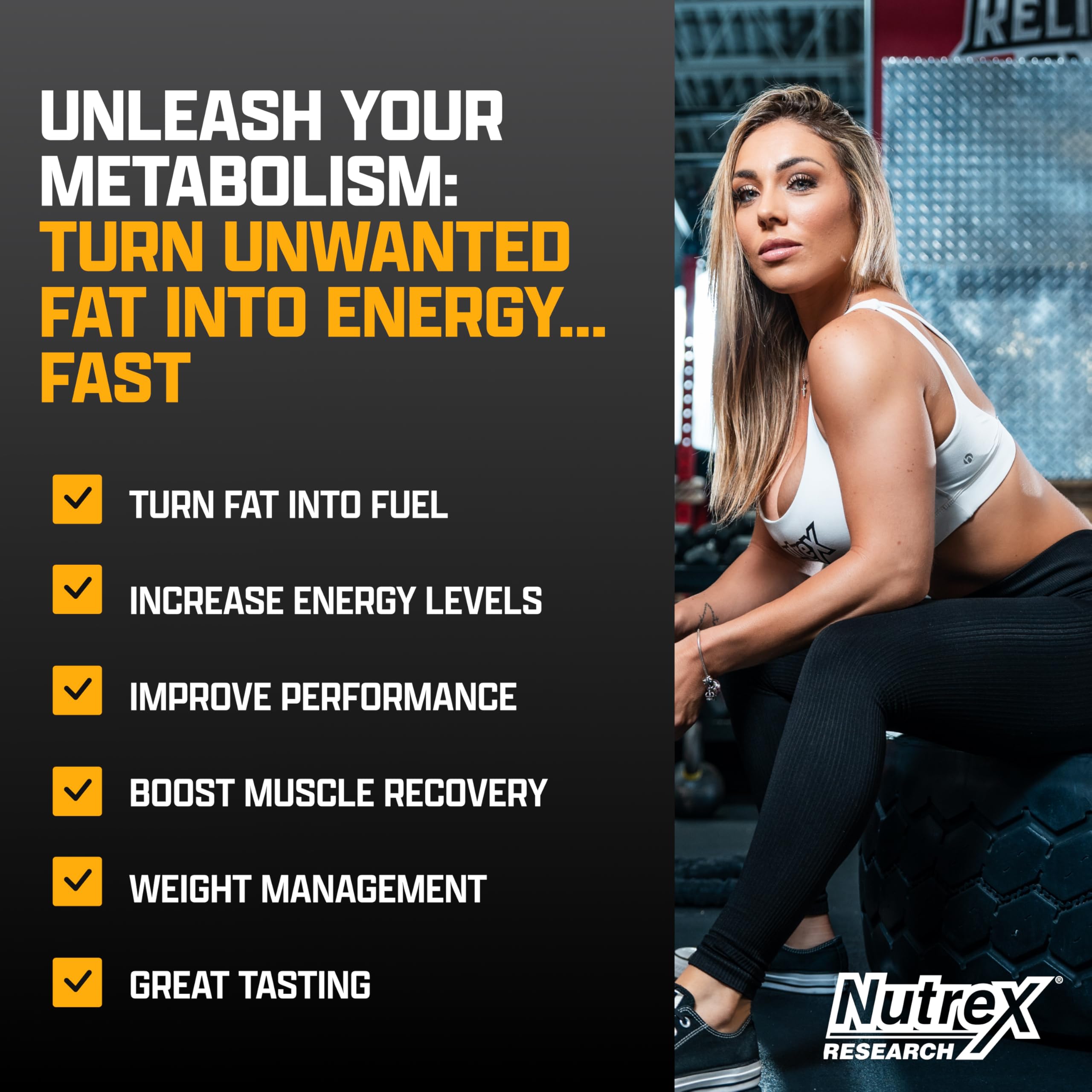 Nutrex Research Liquid Carnitine 3000 orange mango – verre-dose pratique.