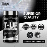 Nutrex Research T-UP, ingrédients herbeux, mélange naturel pour énergie et récupération.