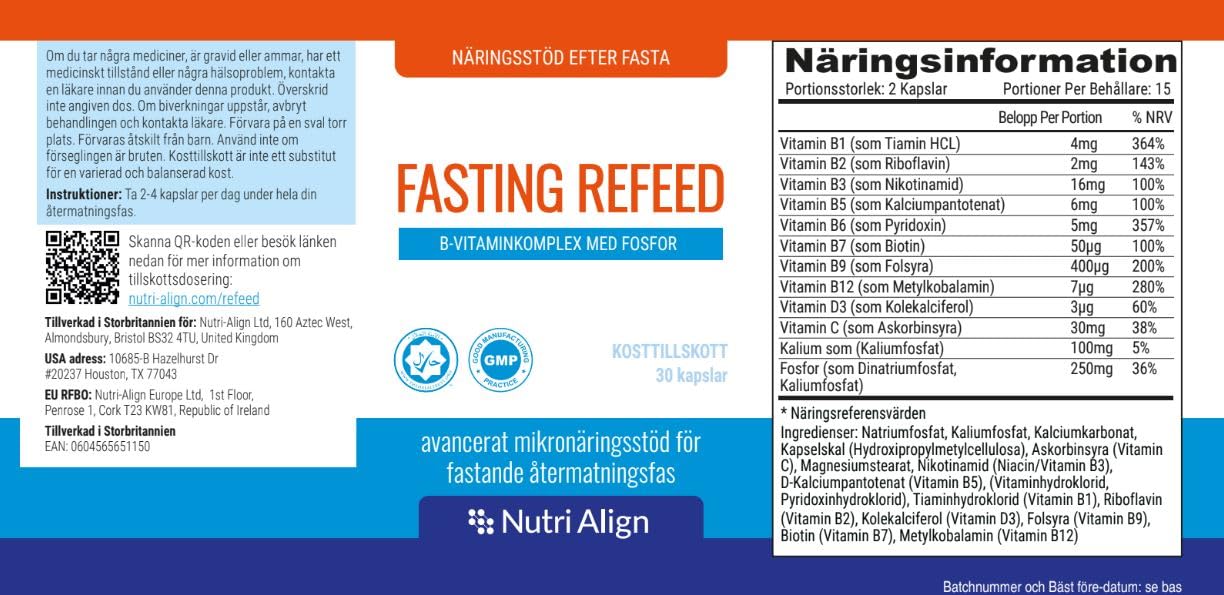 Nutri-Align Fasting Refeed: utilisation simple pendant la phase de réfeed