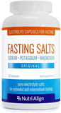 Nutri-Align Fasting Salts : bouteille montrant les capsules d'électrolytes pour le jeûne.