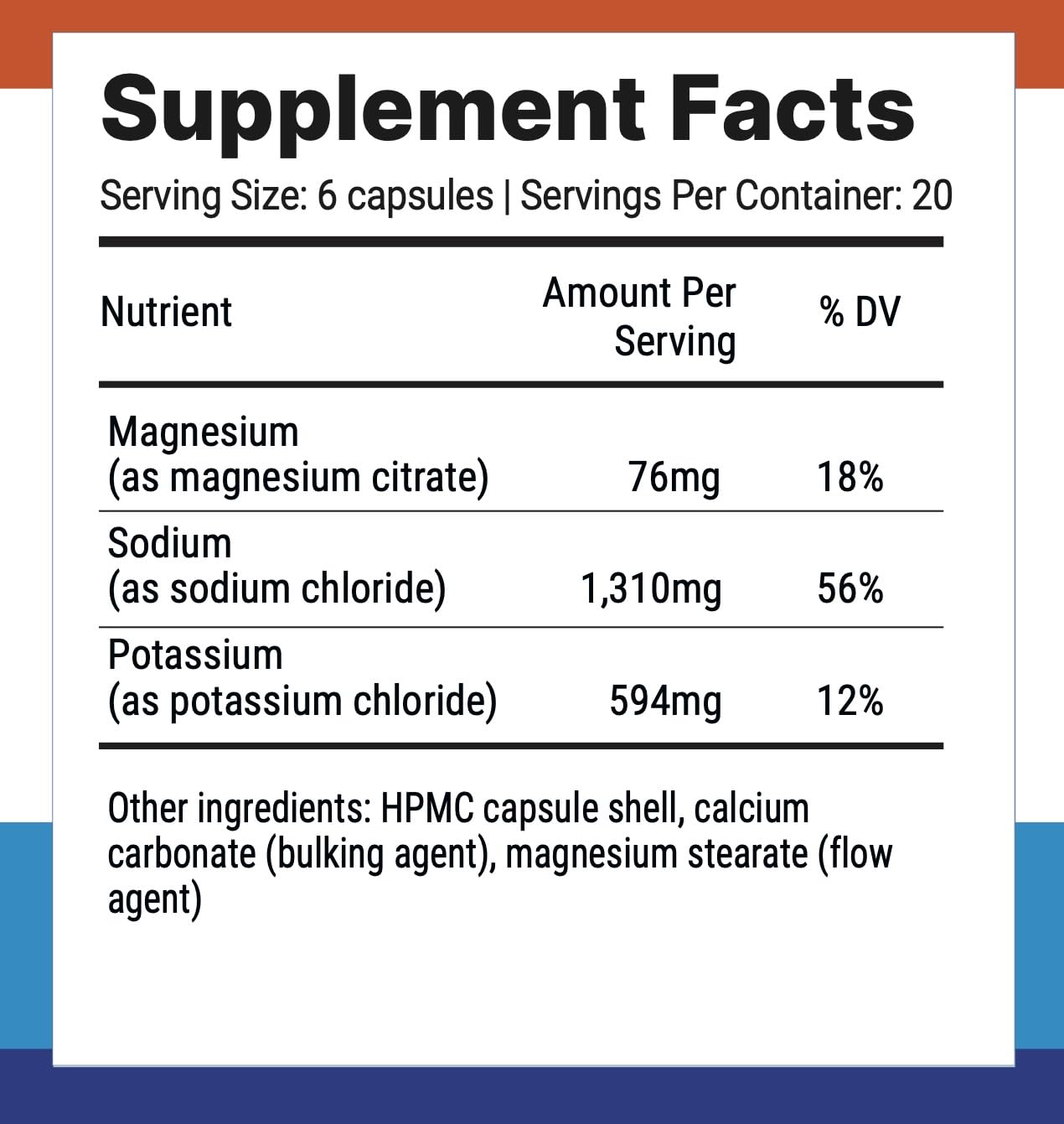 Nutri-Align Fasting Salts : comprimés faciles à avaler offrant sodium, potassium et magnésium.