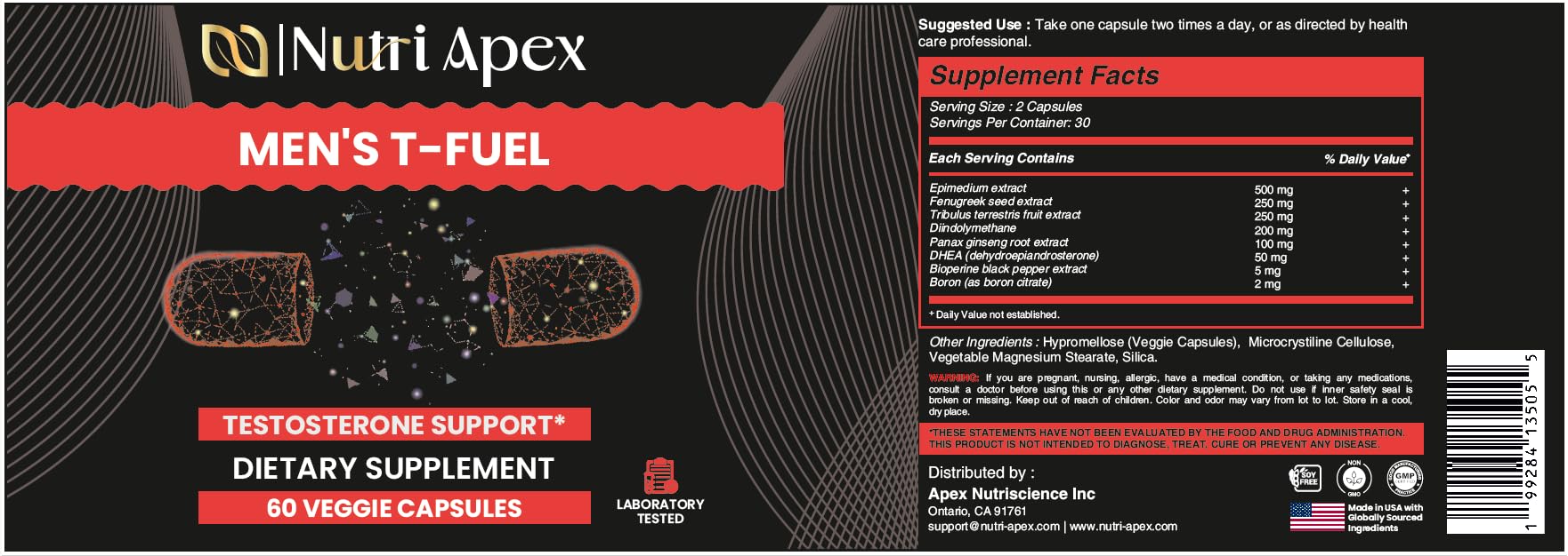 Nutri Apex représentation d’une routine saine avec capsules.