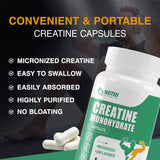 Nutri Potentia Créatine Monohydrate capsules sans arôme facilitant la digestion