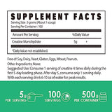 NUTRI POTENTIA créatine monohydrate en poudre non aromatisée, idéal pré/post effort