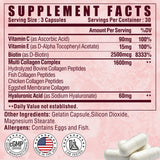 NUTRI POTENTIA Multi Collagen Capsules — gros plan sur les capsules, aidant les ongles.