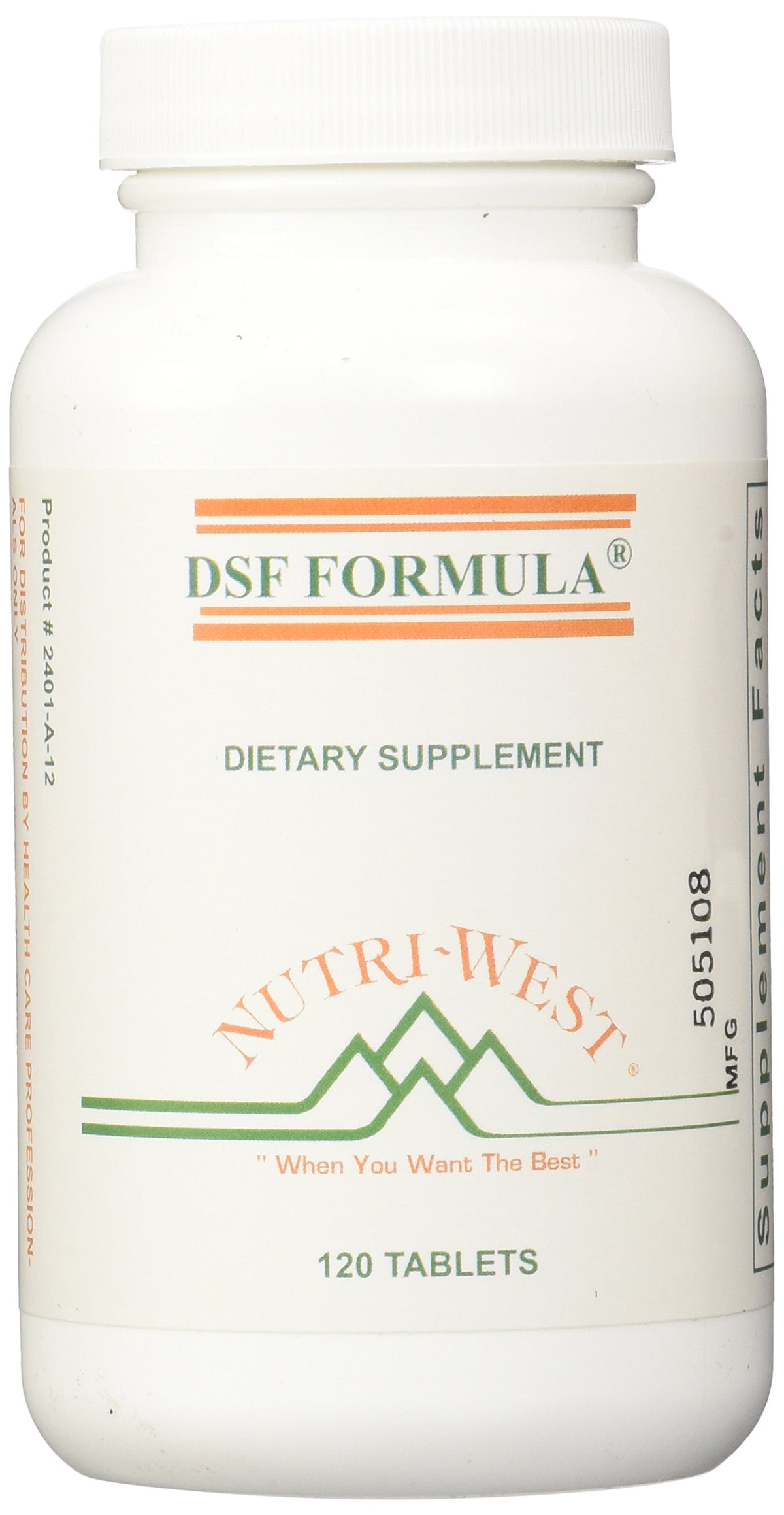 Boîte Nutri-West DSF Formule, comprimés faciles à prendre pour votre routine.
