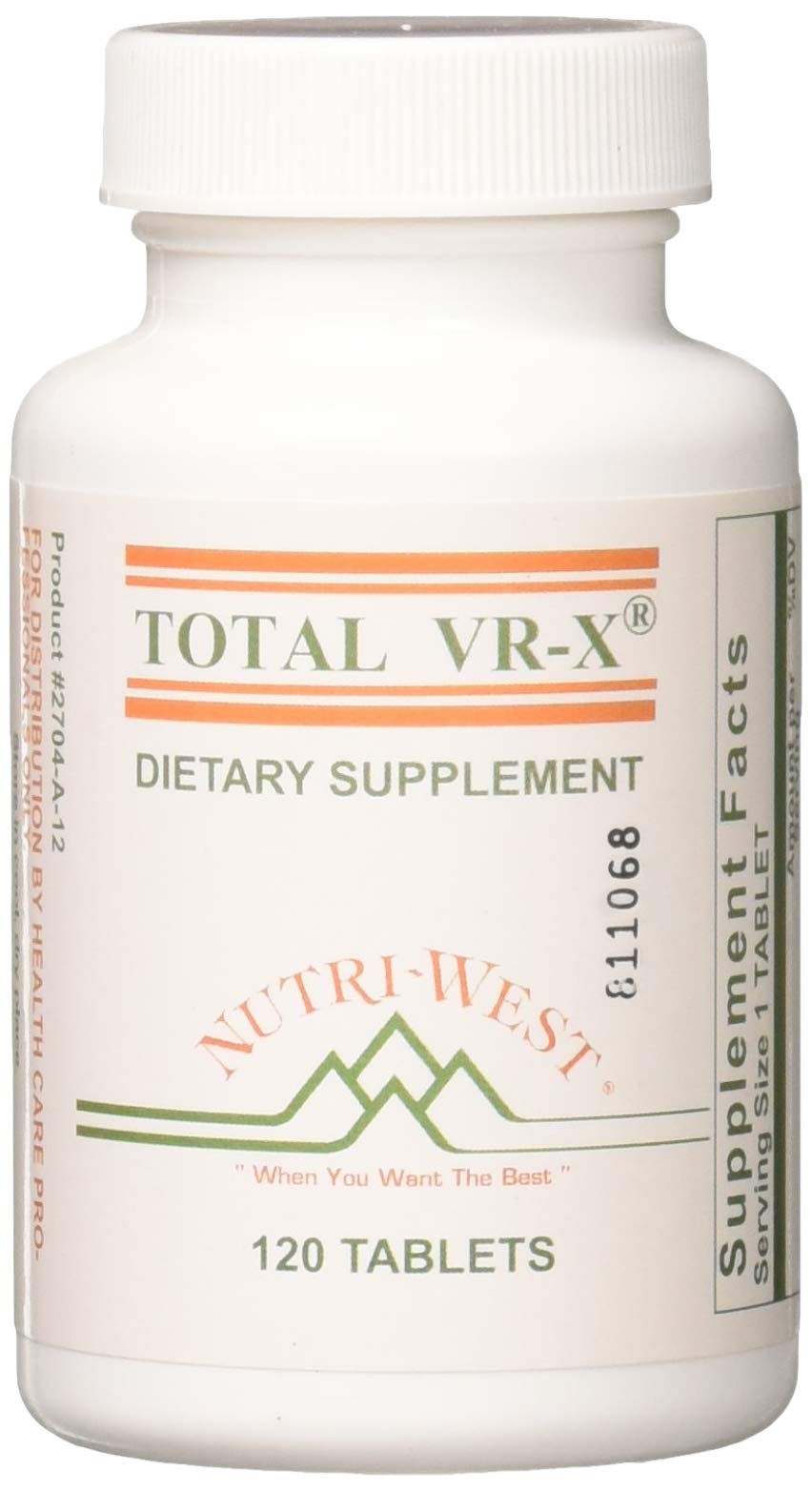 Nutri-West Total VR-X, bouteille et étiquette visibles, pratique pour une utilisation quotidienne