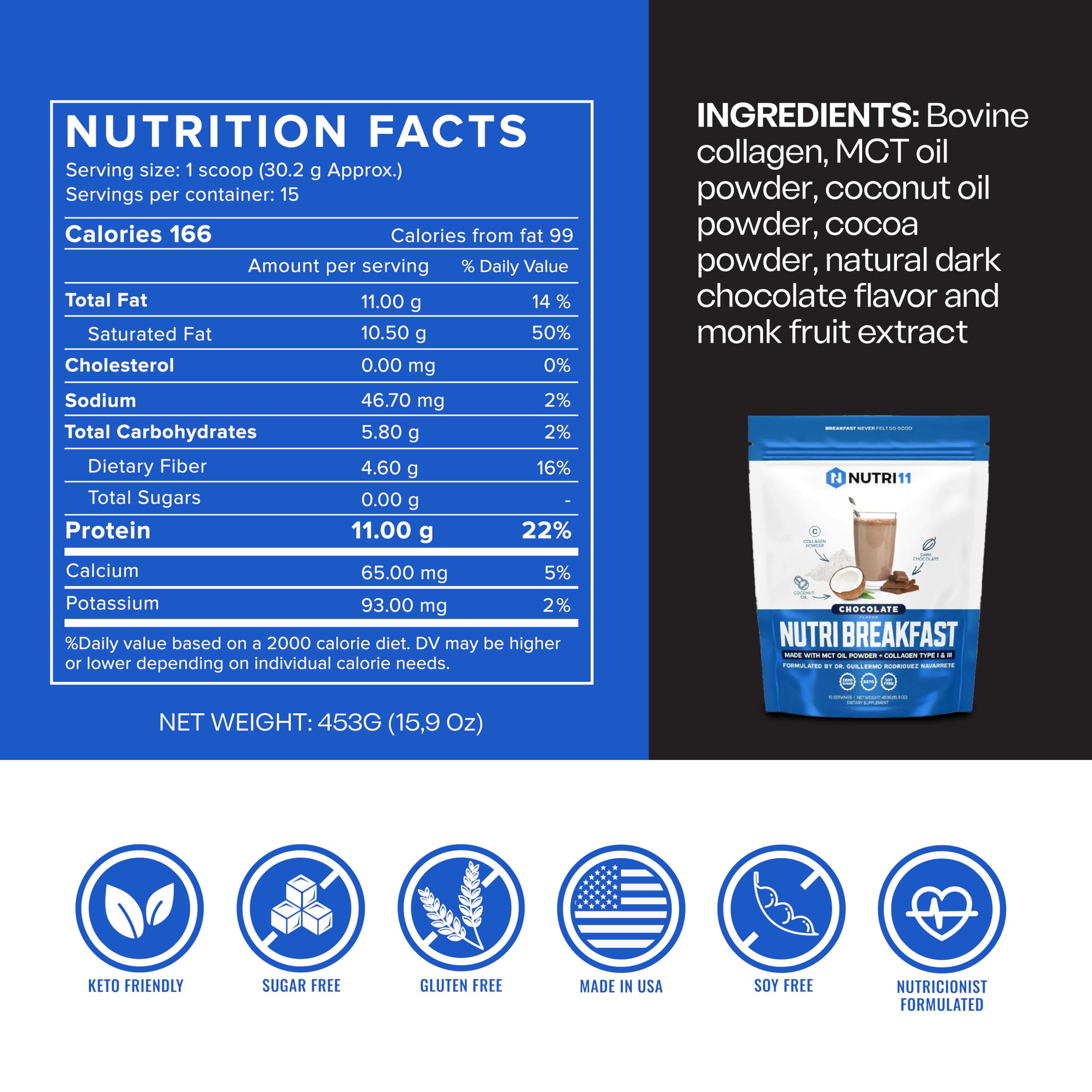 NutriBreakfast cuillère pré-mesure, dosage pratique