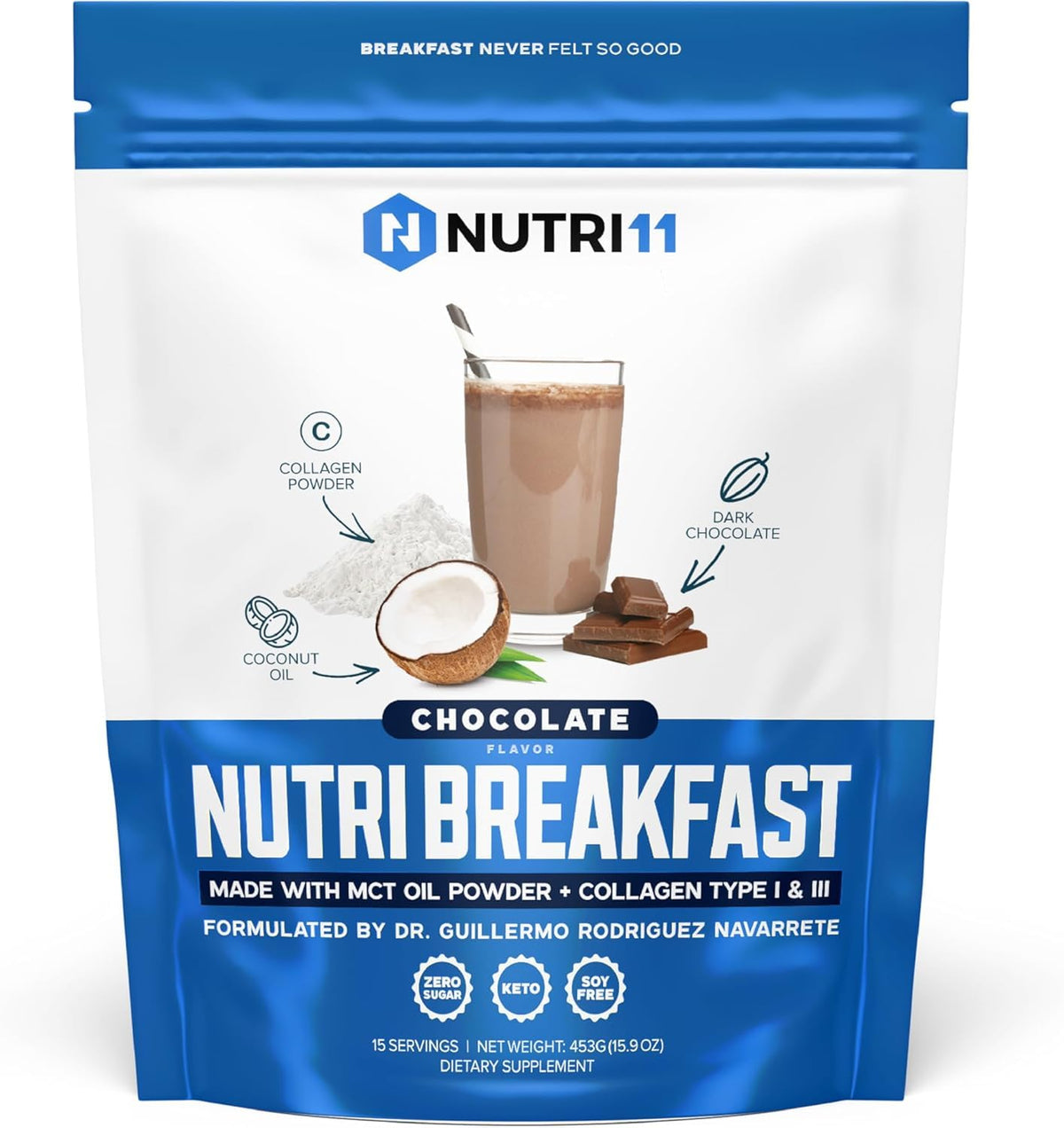 NutriBreakfast poudre céto chocolat, énergie matinale durable