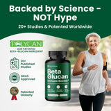 Étiquette Nutriana Beta Glucane indiquant ingrédients et mode d'emploi.