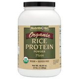 NutriBiotic protéine riz bio emballage, source protéinée pour petit-déjeuner équilibré.