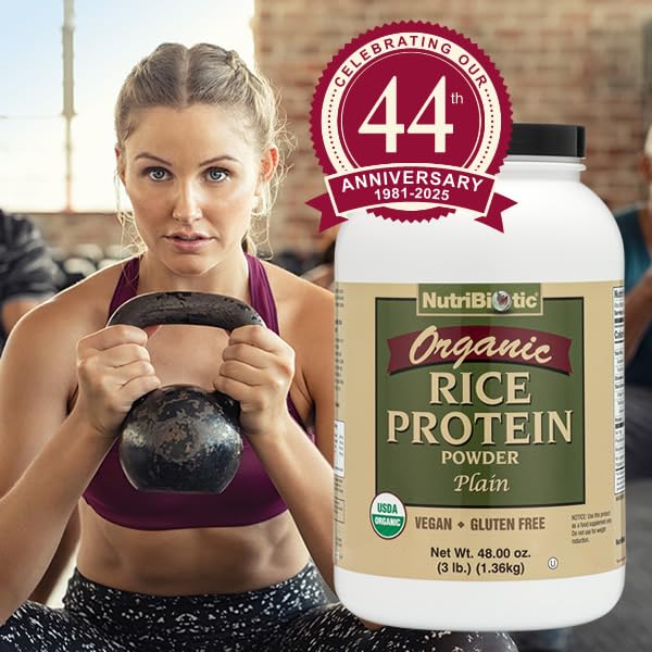 NutriBiotic protéine riz bio preparation, préparation facile pour smoothies et plats.