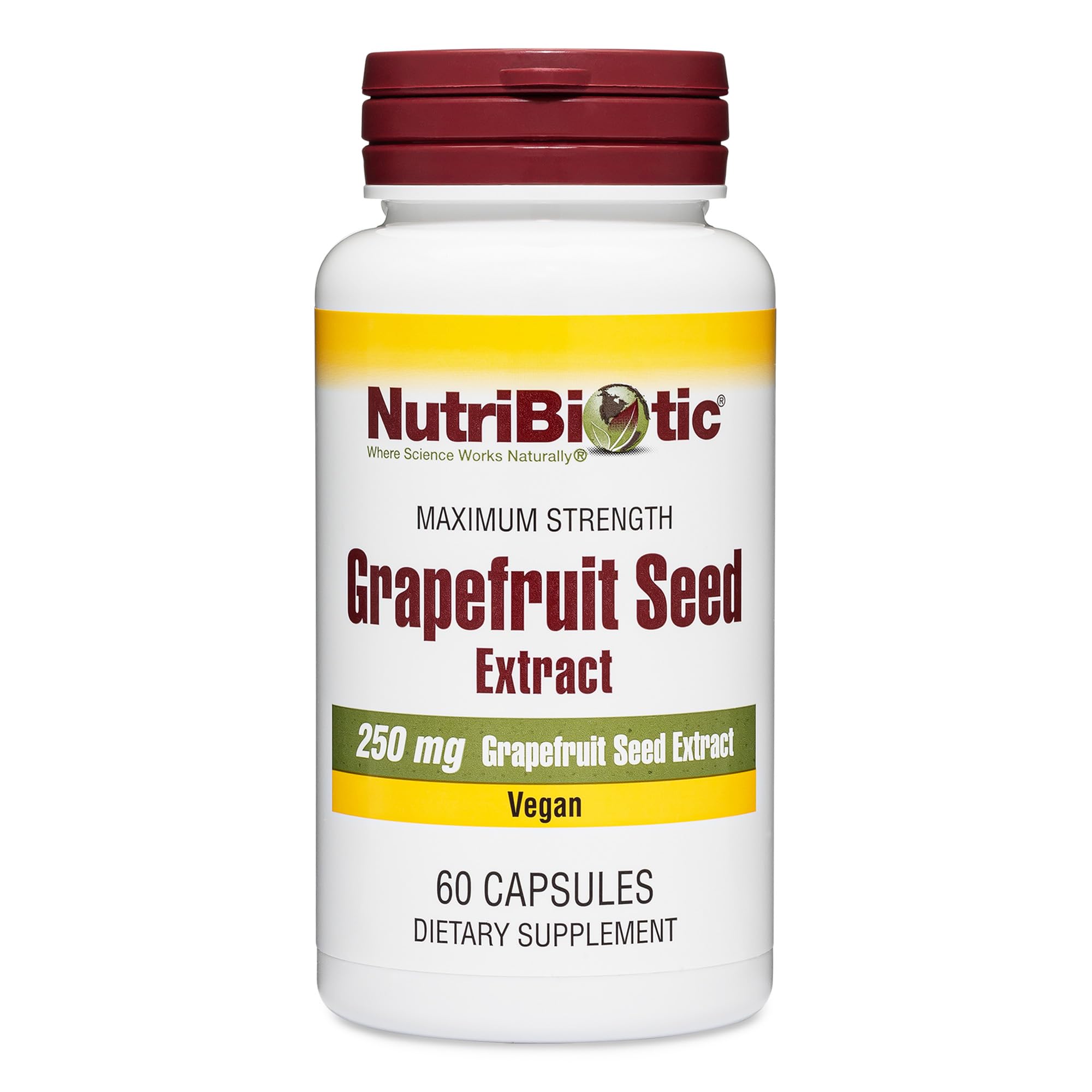 NutriBiotic Extrait pépins pamplemousse – bouteille pratique pour usage quotidien.