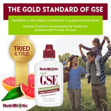 NutriBiotic GSE, pulpe, graines et zeste internes inclus.