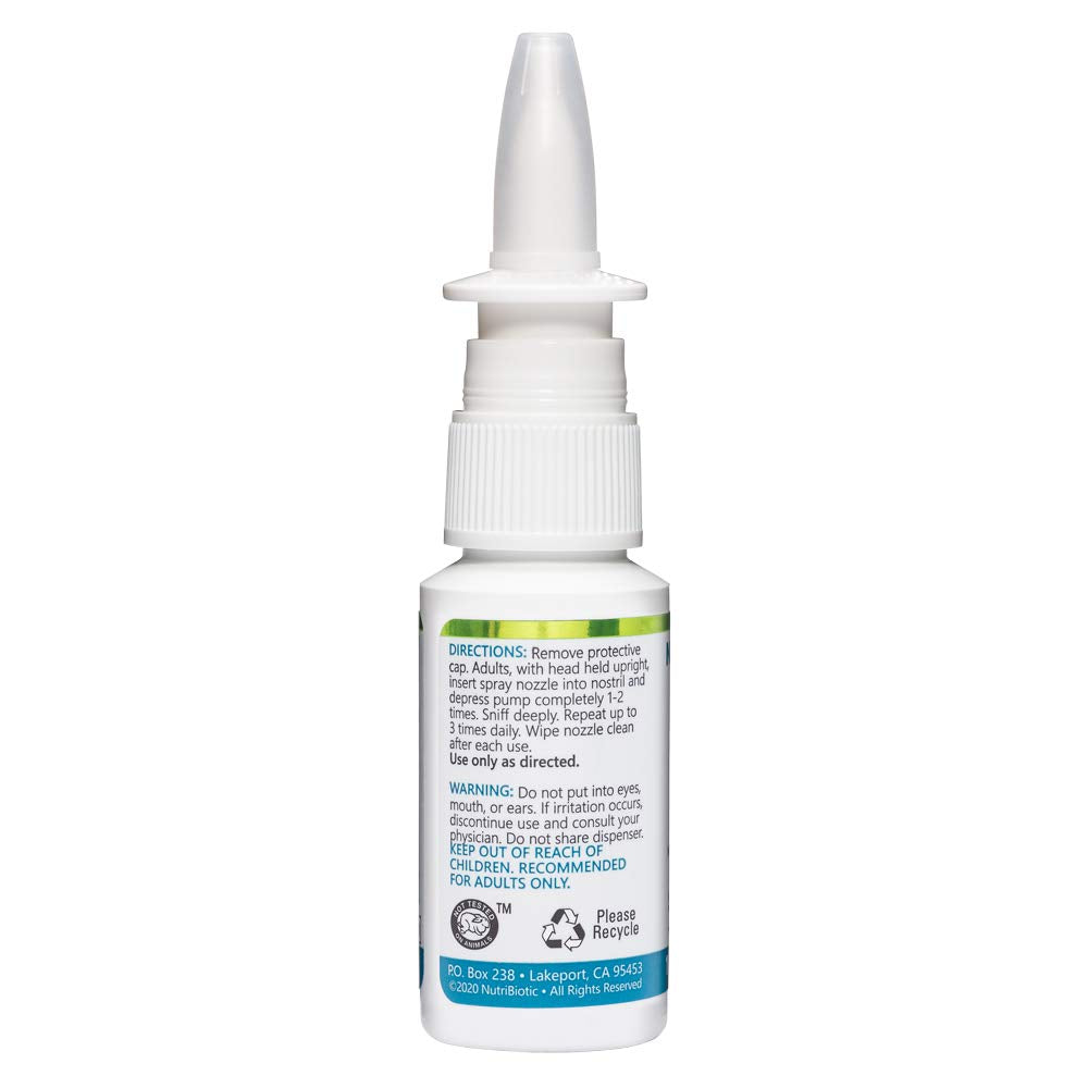 NutriBiotic Nasal Spray Plus, application douce dans la routine quotidienne