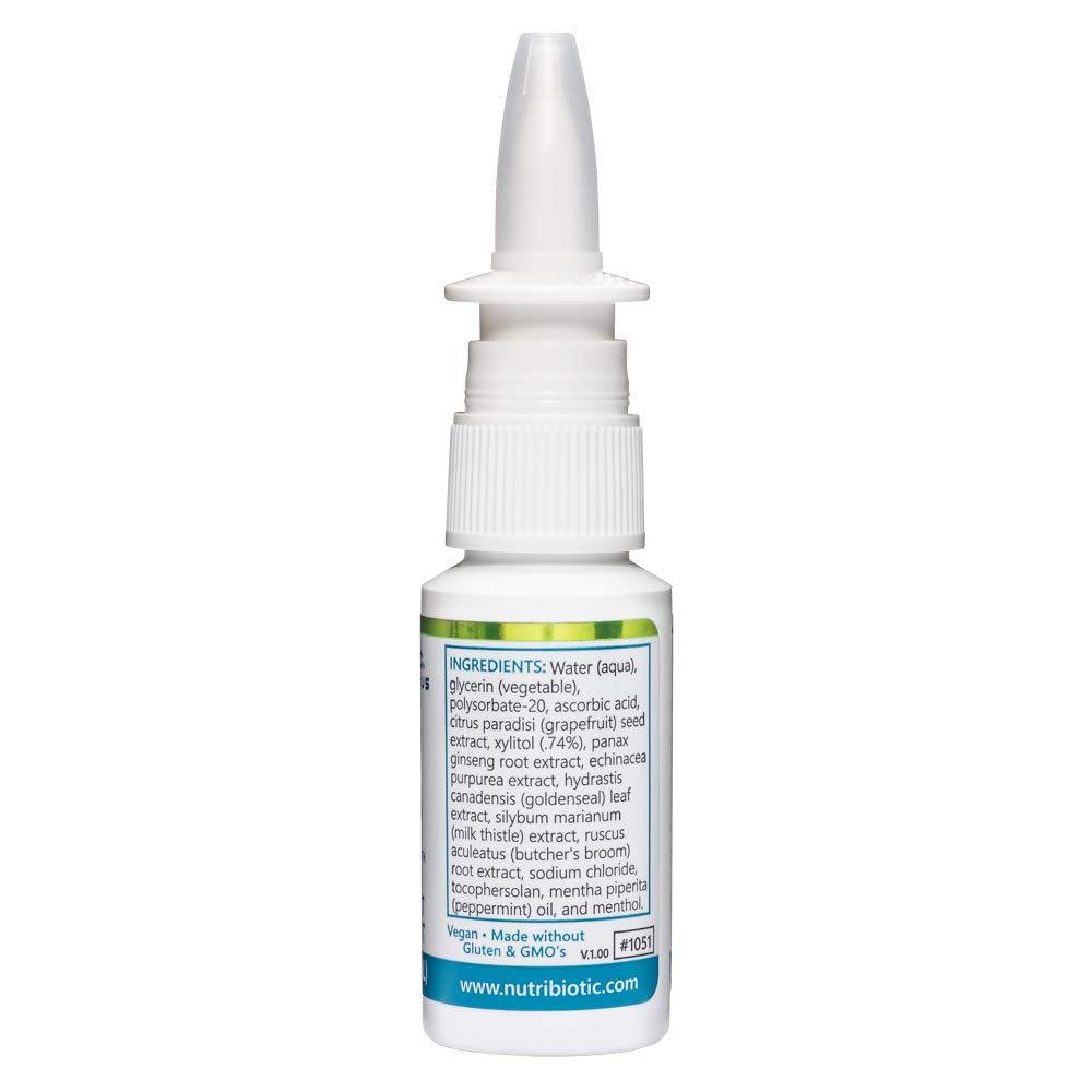 NutriBiotic Nasal Spray Plus, flacon compact idéal pour le voyage