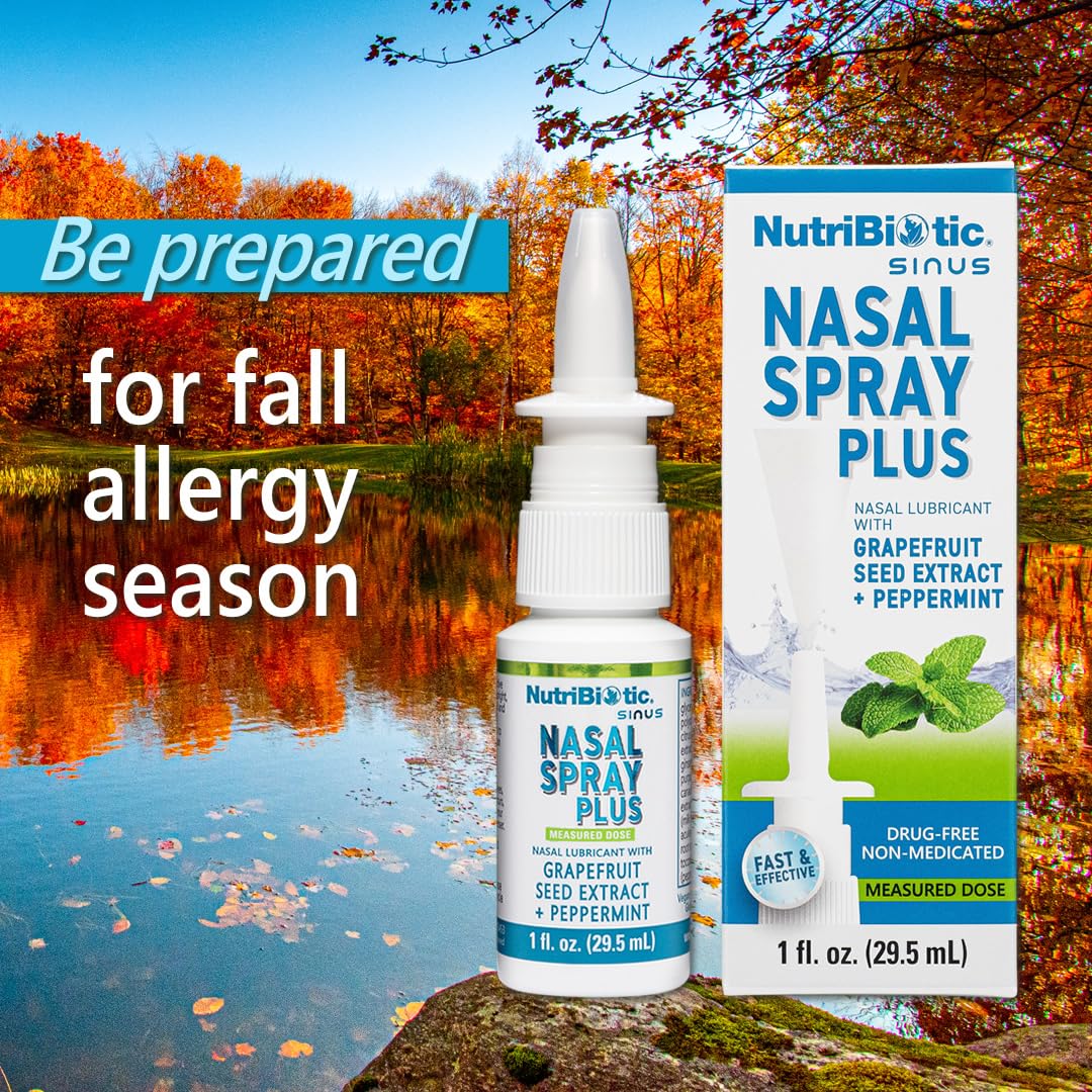 NutriBiotic Nasal Spray Plus, ingrédients botaniques visibles sur l’étiquette