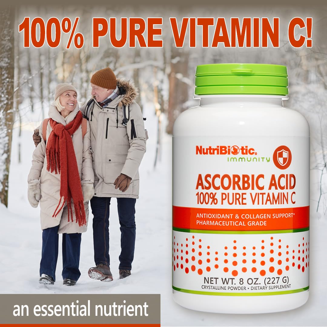 NutriBiotic poudre ascróbique préparation matinale rapide pour démarrer la journée