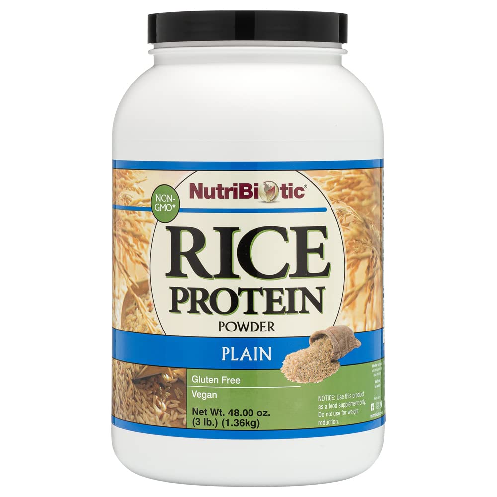 NutriBiotic protéine riz emballage: démarrage pratique d'un shake protéiné.