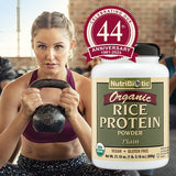 NutriBiotic protéine riz facile à diluer dans boissons protéinées.