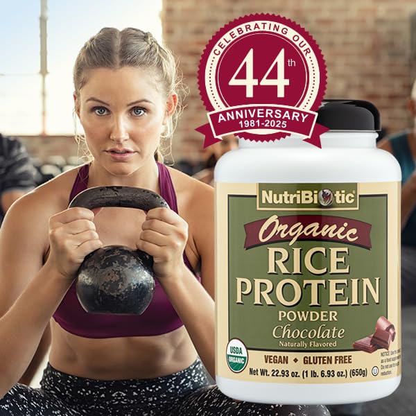 NutriBiotic protéine riz usage mixage lait, idéale dans les shakes rapides