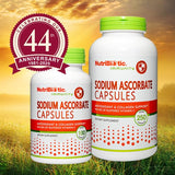 NutriBiotic Sodium Ascorbate Capsules utilisation quotidienne: soutien général pour énergie et vitalité.