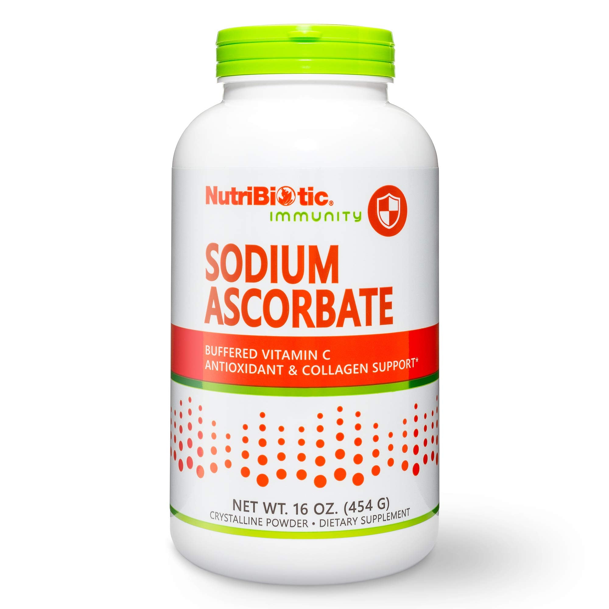 NutriBiotic Sodium Ascorbate poudre dans la bouteille 16 oz — soutien immunitaire potentiel et digestif doux.
