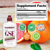 NutriBiotic GSE etiquette qualité americaine, traçabilité et origine.